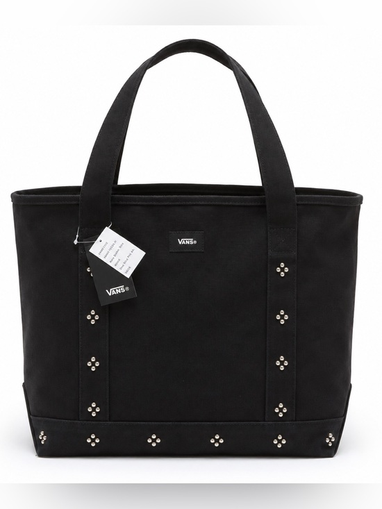 Vans Handbags - Vans Studded Pergs Tote Bag Canvas Shoulder Bag Black, Rare